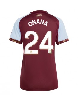 Aston Villa Amadou Onana #24 Replika Hemmakläder Dam 2025-26 Kortärmad